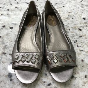 Cole Haan metallic flats